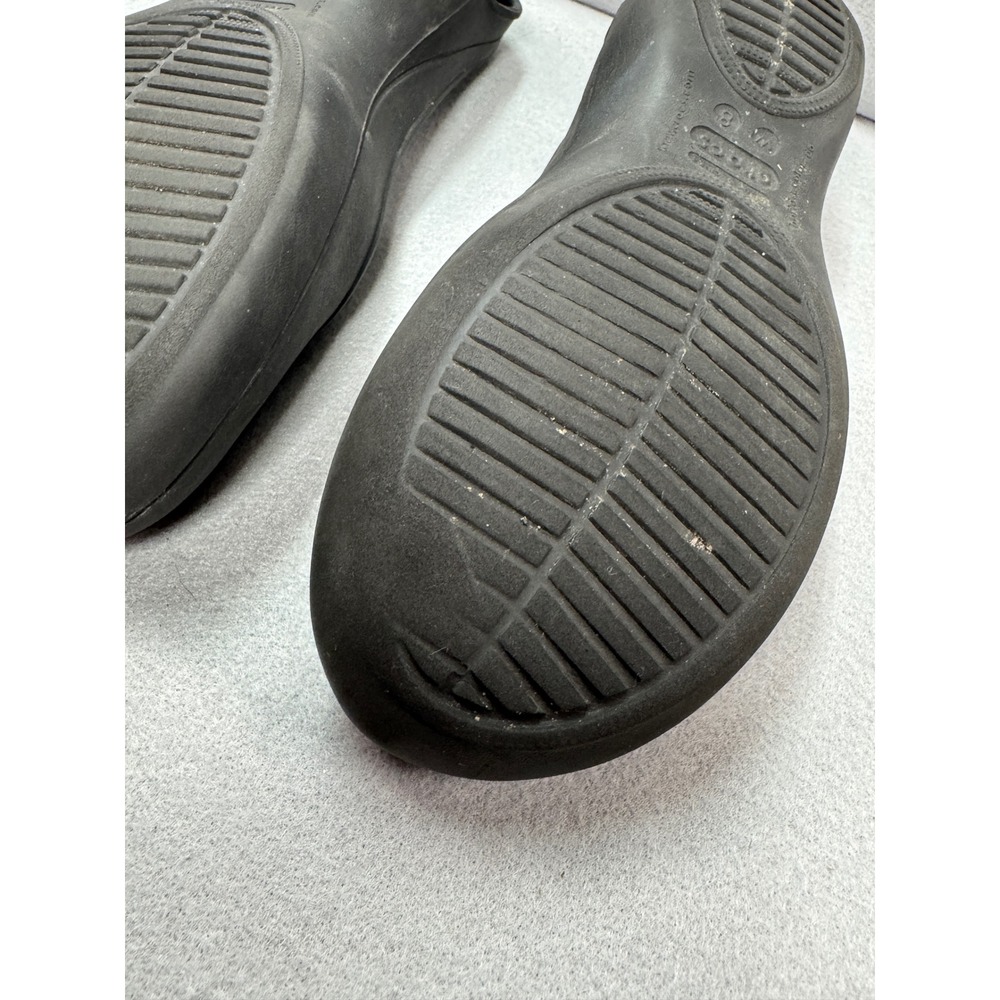 Crocs Olivia Black Slingback Ballet Flats Women Size 8 Laser Cut Petal Slip On - Picture 6 of 11
